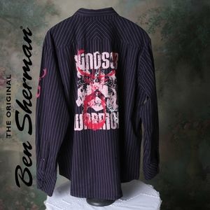 Ben Sherman DkBrown Pinstripe Buck Windsor Warrior